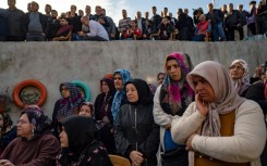 Anxious crowds had gathered at the pit seeking news of friends and loved ones