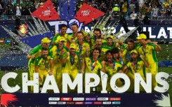 Australia celebrate winning the T20 World Cup a year ago