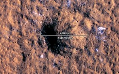 NASA said the meteor that smashed into Mars on December 24, 2021, left a crater 492-feet wide