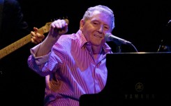 Jerry Lee Lewis performs on his 75th birthday at the Fox Theatre on September 25, 2010 in Pomona, California