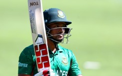 Bangladesh's Najmul Shanto hit a maiden T20 50 
