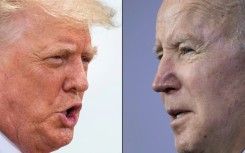 US President Joe Biden (left) rebuked extremist supporters of 'defeated president' Donald Trump in Philadelphia
