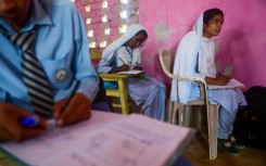 Pakistan students are braving lessons in crumbling classrooms and tents after record floods battered the country