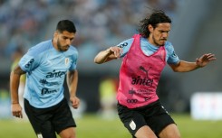 Now aged 35, Uruguay's Luis Suarez (L) and Edinson Cavani are set to appear at their last World Cup