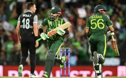 Mohammad Rizwan and Babar Azam put on a century opening stand as Pakistan eased into the T2- World Cup final against New Zealand