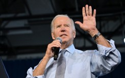 US President Joe Biden speaks on the eve of the US midterm elections, at Bowie State University in Bowie, Maryland, on November 7, 2022