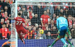 Darwin Nunez (left) is up to eight goals in his first season at Liverpool