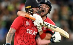 Liam Livingstone (right) hugs Ben Stokes in jubilation after England won the T20 World Cup 2022 final in Melbourne
