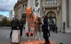 Cleaning up "Horse and Rider" in Paris