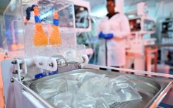 The edible bubble membrane made from seaweed is marketed as a replacement for single-use plastic cups, bottles and sachets 