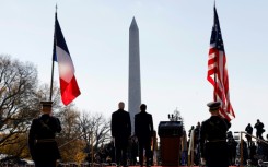 The visit symbolizes how Washington and Paris have buried last year's bitter spat over the way Australia pulled out of a French submarine deal in favor of acquiring US nuclear subs instead