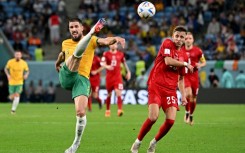 Australian defender Milos Degenek made his World Cup debut against Denmark