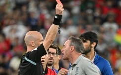 South Korea's Portuguese coach Paulo Bento was given a red card at the end of the Ghana match