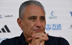 Brazil coach Tite speaking at a press conference in Doha on Thursday
