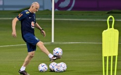 (FILES) Claudio Taffarel, now Brazil's goalkeeping coach, at a training session in Doha