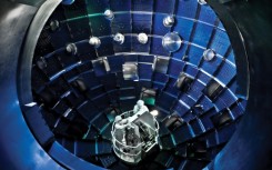 The US National Ignition Facility (NIF), the interior of which is seen here in July 2008, has reportedly achieved a fusion reaction that produces more energy than was put into it