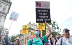 UK nurses are staging the first strikes in their union's 106-year history after the government rejected their pay demands