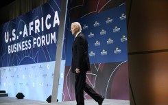 US President Joe Biden arrives to speak at the US-Africa Leaders Summit at the Walter E. Washington Convention Center in Washington