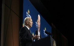 US President Joe Biden speaks at the US-Africa Leaders Summit at the Walter E. Washington Convention Center in Washington