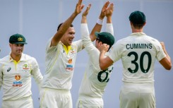 Australia celebrates another wicket against South Africa 