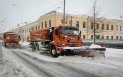 Pavements in some parts of the capital were left completely covered in snow with snow-clearing equipment prioritising roads 