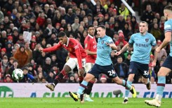 Solo effort - Marcus Rashford (L) scores Manchester United's second goal in their 2-0 League Cup win over Burnley at Old Trafford
