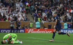 Kylian Mbappe celebrated after beating Emiliano Martinez on the way to a hat-trick in the world Cup final. But he ended up on the losing side