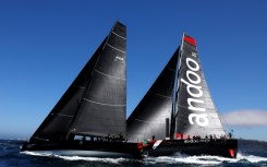 Andoo Comanche held a slim lead in the Sydney-Hobart yacht race