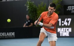 Novak Djokovic enroute to winning the Adelaide International 