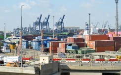 Containers have been held up at Karachi's port as Pakistan grapples with a desperate foreign exchange crisis