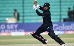 New Zealand's Devon Conway on his way to a century in the second ODI against Pakistan