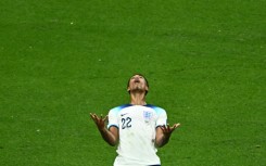 England midfielder Jude Bellingham reacts during the Qatar 2022 World Cup quarter-final football match between England and France