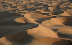 Sand sprint: Chilean biker Jose Ignacio Cornejo Florimo competes in the Dakar Rally on Saturday