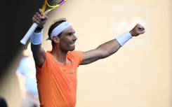 Spain's Rafael Nadal celebrates after winning against Britain's Jack Draper
