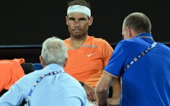Rafael Nadal gets medical attention at the Australian Open