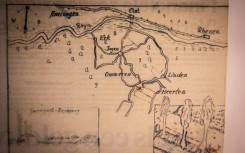 The map allegedly showing the location of buried Nazi gold was released by the Dutch National Archive 