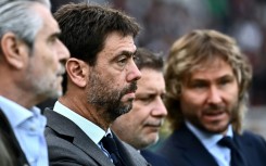 Gone: Andrea Agnelli (2ndL) stepped down as Juventus chairman along with the rest of the board in November