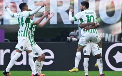 Domenico Berardi (R) had a hand in four of Sassuolo's goals at the San Siro 