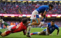 Italy's Ange Capuozzo (C)will be a marked man after a stunning 2022 campaign for defending champions France in their Six Nations opener  