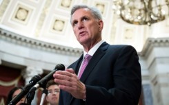 US House Speaker Kevin McCarthy, seen at a news conference in the Capitol on February 2, 2023, has vowed to visit Taiwan