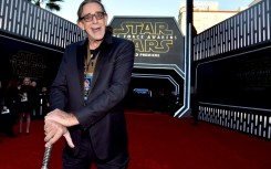 Peter Mayhew at the Hollywood premiere Of 'Star Wars: The Force Awakens' in 2015