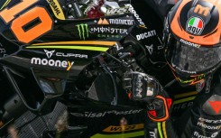 Italian rider Luca Marini takes a corner during the last day of the pre-season MotoGP winter test at the Sepang International Circuit in Malaysia
