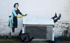 The new mural has appeared in Margate in southeast England