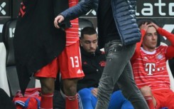 Defeated: Bayern Munich coach Julian Nagelsmann and Eric Maxim Choupo-Moting 