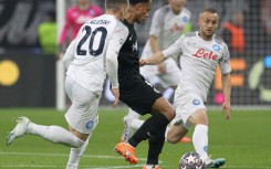 Napoli beat Eintracht Frankfurt 2-0 in their Champions League last 16, first leg on Tuesday

Osimhen scored before the break as Giovanni Di Lorenzo doubled their lead after the interval before the second leg in southern Italy on March 15