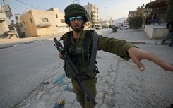 Israeli security forces deploy in Huwara in the occupied West Bank following the shooting death of two Israelis