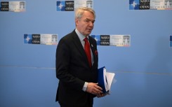 Finland has so far said it prefers to join NATO with Sweden. Its foreign minister Pekka Haavisto is seen at a NATO meeting in November