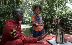 The two cousins mentor children at Jasiri Mugumo school in Nairobi