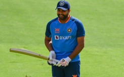 India's captain Rohit Sharma attends a training session on Wednesday