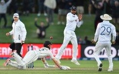 New Zealand's Kane Williamson runs a bye to win the first Test 